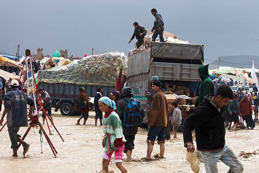  Flood disaster after heavy rainfall   Imilchil market   Morocco